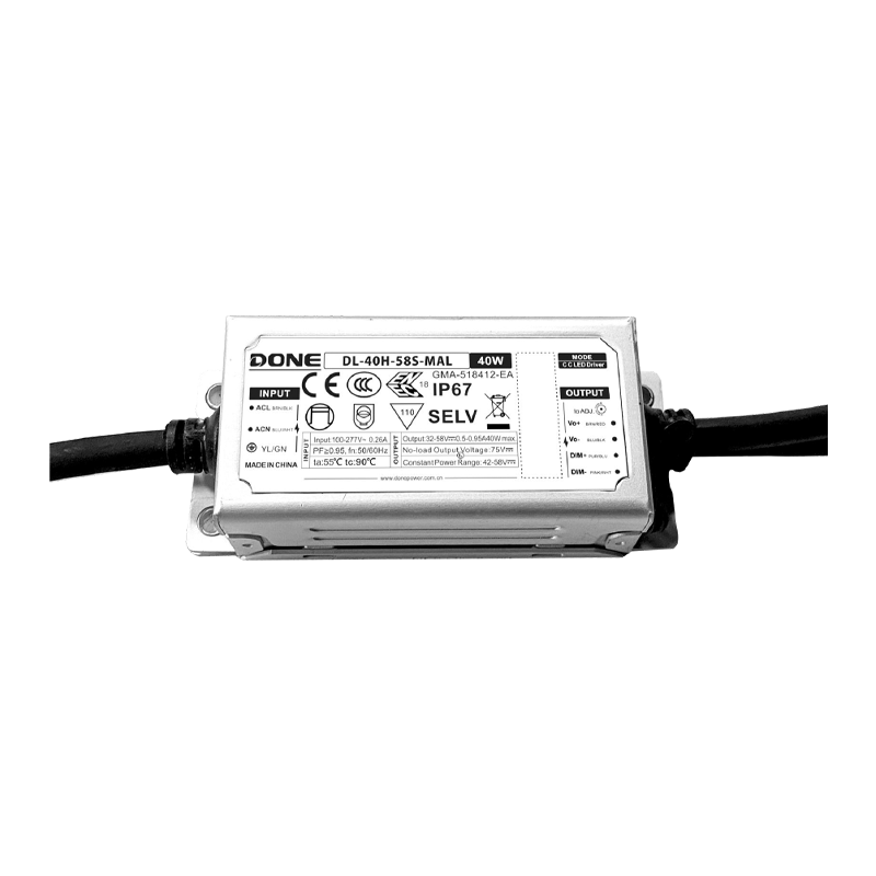 Struktur Perumahan Logam Driver LED DL-40H-A/S-MAL